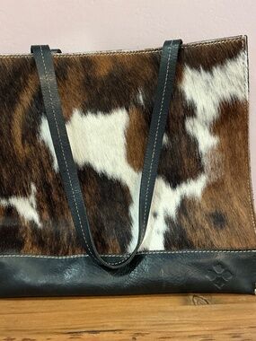 Patricia Nash cowhide leather tote bag